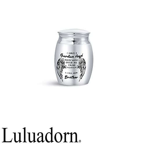 Mini Urn for Ashes Men I Have a Guardian Angel Watching Over Me from Heaven I Call Him Brother - size: Brother