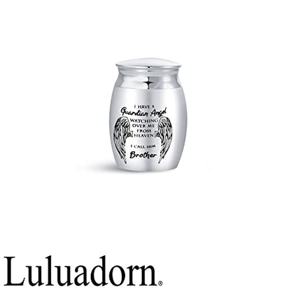 Mini Urn for Ashes Men I Have a Guardian Angel Watching Over Me from Heaven I Call Him Brother - size: Brother