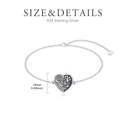 Urn Bracelet for Ashes 925 Sterling Silver Heart Cremation Bracelet Memorial Keepsake Jewelry Gifts for Women - color: 04-Paw Urn Bracelet