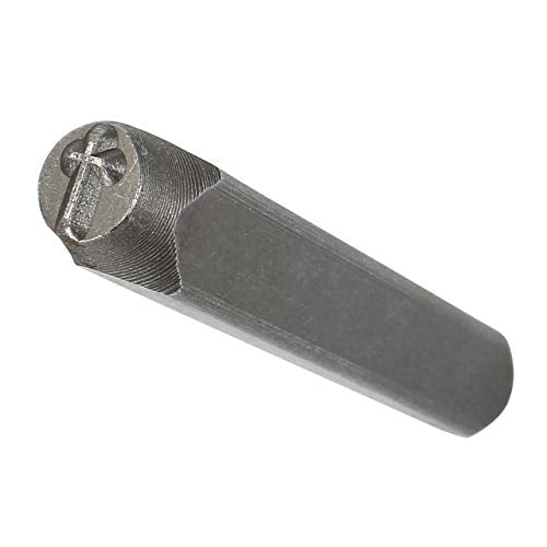 Yoption 6mm Cross Metal Punch Stamp Stamping Tool for Stamping/Punching Metal, Jewelry, Clay, Leather, Wood - size: Cross (6mm)