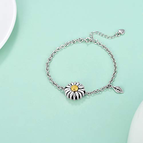 Butterfly/Sunflower/Red Cardinal/Hummingbird Cremation Jewelry 925 Sterling Silver Urn Bracelet Ashes Keepsake Hair Memorial Always in My Heart Locket for Women Mom - style: Sunflower
