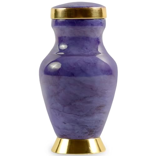 Small Keepsake Cremation Urn for Ashes | Keep Your Loved Ones Memory Close | Elegant Everlasting Tribute | Mini Personal Memorial for Remains, Dried Flowers, Sacred Earth | Threaded Lid | 3 Cubic Inch