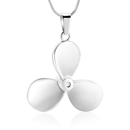 Flower Cremation Ashes Jewelry Cremation Necklace Memorial Locket for Ashes Keepsake Urn Pendants for Women/Men - color: Silver 1