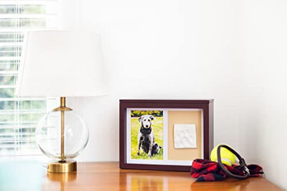 Pearhead Pet Photo Memory Box and Impression Kit for Dog or Cat Paw Print - color: Espresso Clay Pawprint Urn