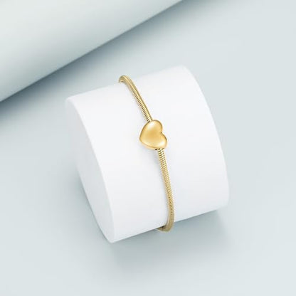 Imrsanl Heart Urn Bracelet for Ashes Cremation Jewelry for Women - color: Gold