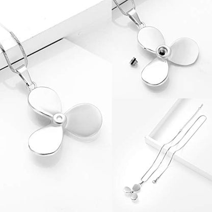 Flower Cremation Ashes Jewelry Cremation Necklace Memorial Locket for Ashes Keepsake Urn Pendants for Women/Men - color: Silver 1