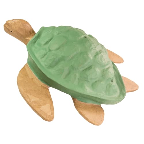 Green Paper Turtle Biodegradable Cremation Urn for Ashes, Green Shell, Earth Friendly Urn for Ground or Sea Burial, Eco Urn for Ashes, Adult Size, 15.5" L x 18" W x 4.75" H - color: Green
