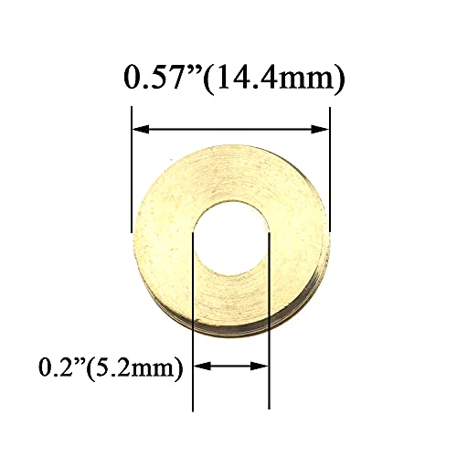 Hahiyo 16mm Diameter Mirror Screws Brushed Copper Material Solid Easy Install Brass Washer Decorative Caps Fasteners Nails Bronze 8 Pairs for Bathroom Mirrors Panels Kitchen Ceiling Arts Crafts - size: 16mm-8sets-Bronze