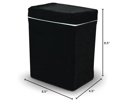Velvet Urn Bag with TSA Approved Cremation Container | Holds Cremated Ashes of Human Adult | for Use in a Niche or Ground Burial | Fits The Crowne Burial Urn Vault (Black with Our Lady) - color: Black With Our Lady