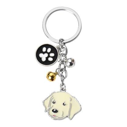 Cute Pet Dog Keychain Gifts for Women Men BFF Birthday Gifts for Best Friends Dog Loss Sympathy Gift for Pet Owners Dogs Claw Memorial Gift for Dogs Lovers Gold Labrador Retriever Keychain