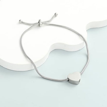 Imrsanl Heart Urn Bracelet for Ashes Cremation Jewelry for Women - color: Z-Silver