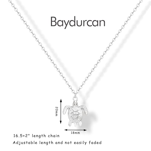 Baydurcan Pendant Necklace for Women Friends Sister Birthday Christmas Gift | Silver Evil Eye Ankh Mary Friendship Dragonfly Hummingbird Snake Turtle Pendant Necklace for Her Just Because Gifts - style: Sea Turtle