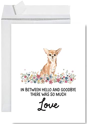 Andaz Press Jumbo Pet Sympathy Card with Envelope, Sorry For Your Loss Card, Chihuahua Loss Of Pets, Dog Grief Bereavement Card with Big Blank Space to Send to Friends, Family, 8.5" x 11", 1-Pack - color: Chihuahua