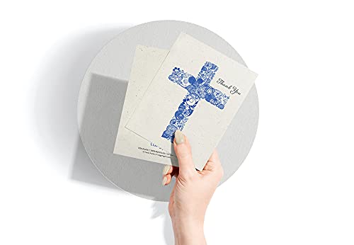 Twigs Paper Christian Cross Thank You Cards, 24 Blank Note Cards | Matching envelopes included, bible verse & scripture, faith & encouragement, inspirational & religious - color: Christian Cross Thank You, size: 24-Count