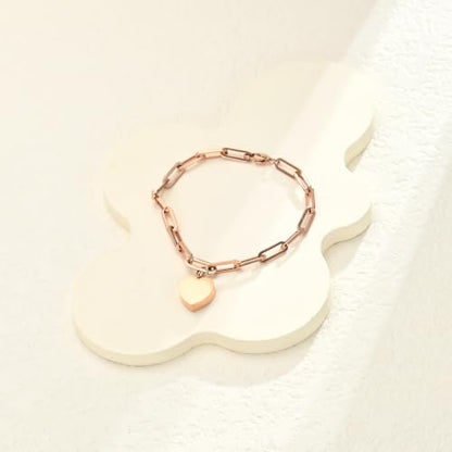 Heart Urn Bracelet for Ashes for Women Men Cremation Jewelry - color: Rose