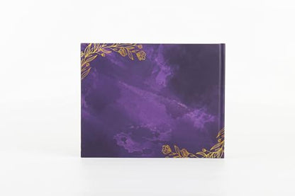 Generic Wedding Guest Book with Polaroid Photo Section, Hardcover Keepsake for Special Memories Includes Guest Sign-in Table Card & Pen, Ideal for Wedding Receptions, Memory Book to Write, Purple