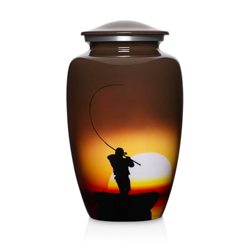 Fisherman Cremation Urns for Men and Women Human Ashes - Adult Large Urn - size: Large