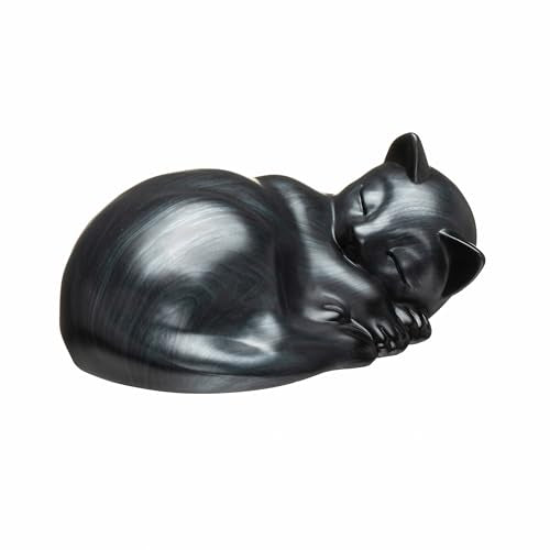 Pet Urns,Sleeping Resin Cremation Cat Urn, Cat Urns for Ashes, Small Animal Urn,Small Pet Urns (Black)…