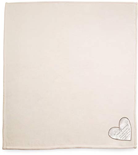 Pavilion Gift Company Blessing Blanket, Cream, Cotton, 50"x60" - style: True Blessing