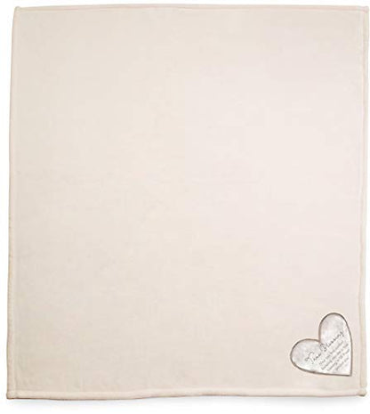 Pavilion Gift Company Blessing Blanket, Cream, Cotton, 50"x60" - style: True Blessing