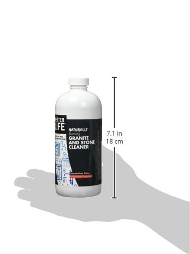 BETTER LIFE Granite Cleaner and Polish - Stone Countertop Cleaner for Marble, Quartz, Slate, Concrete Surfaces or Floors - Streak-Free Granite Stain Remover - 16oz (Pack of 2) Pomegranate/Grapefruit - size: 16 Fl Oz (Pack of 2)