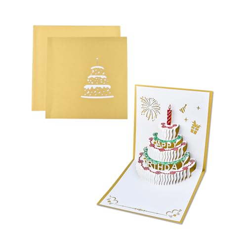 Happy Birthday Pop Up Card for Women Men Him Her Happy Birthday Popup Greeting Cards for Teacher 3d Bday Blessing Cards for Friend Bestie Sister 3 Dimensional Bday Card Present Birthdate Gift Ideas - color: Happy Birthday Pop Up Card