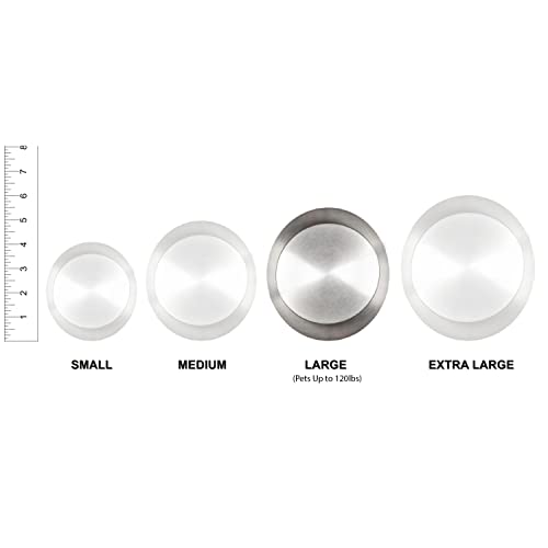 Ottillie Premier White/Brass/Vert Urn, up to 115lbs - color: Cloud White, Vertical Brass Paws, size: Large