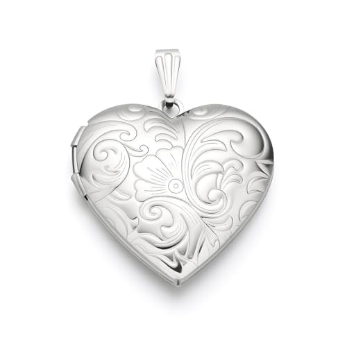 Adabele 5pcs Surgical Stainless Steel Living Memory Floating Locket Oval Round Heart Pendants Tarnish Free Waterproof Hypoallergenic for DIY Craft Jewelry Making - style: 30mm Heart