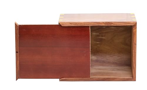 Wooden Cross Carved Rosewood Cremation Urn for Human Ashes (Brown Bottom Opening) - color: Brown Bottom Opening