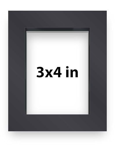 3x4 Inch Shadow Box Frame Contemporary Black Finish | 3/4" Depth of Usable Space| Interior Size 3x4 Inch or 4x3 Inch in| UV Resistant Acrylic, Acid-Free Backing, Wall Hangers | Made in USA - size: 3x4
