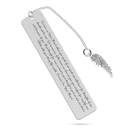 Memorial Bookmark Sympathy Gifts for Loss of Loved Mom Dad Grandma Grandpa Friend Bereavement Gift Ideas for Women Men Remembrance Keepsake Sorry for Your Loss Metal Book Marker