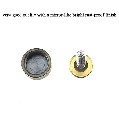 Hahiyo 12mm Diameter Mirror Screws Brushed Copper Material Solid Easy Install Brass Washer Decorative Caps Fasteners Nails Bronze 20 Pairs for Bathroom Mirrors Panels Kitchen Ceiling Arts Crafts - size: 12mm-20sets-Bronze