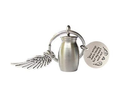 Small Cremation Urn Keychain Mini Memorial Ashes Holder Key Chain Ashes Keepsake Remembrance Gifts in Memory of Loved One Dad Mom Sympathy Gift