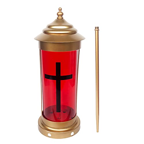 Cemetery Memorial Lights for Loved Ones - Grave Decor with Cross Candle Lights - style: Light B1