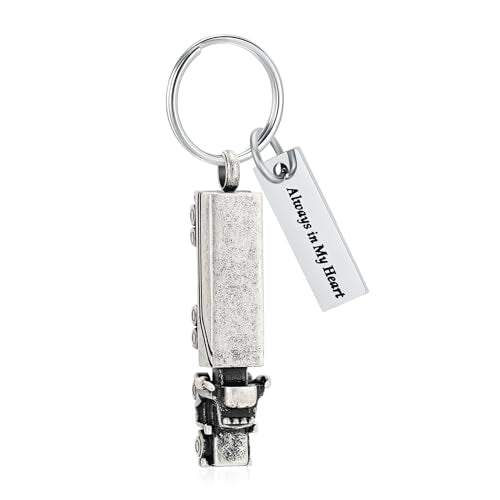 Imrsanl 18 Wheeler Semi Truck Urn Keychain for Ashes for Men Women Memorial Pendant Key Ring Cremation Jewelry Keepsake - color: Vintage 1