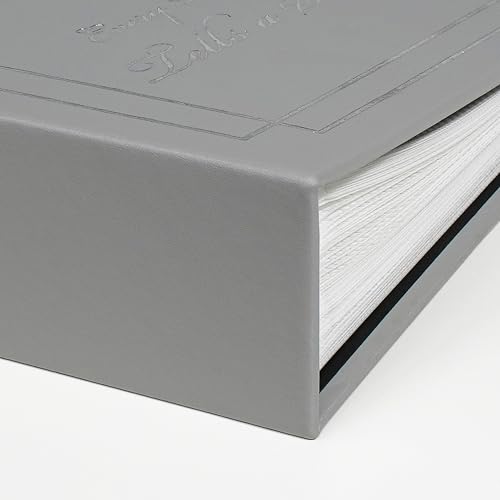Photo Album 4x6 50 Photos Leather Cover Wedding Photo Albums Extra Large Capacity Picture Book with Beautiful Prints Presents for Wedding Baby Vacation Grey - color: Grey, size: 50 Pockets