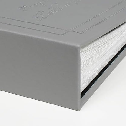 Photo Album 4x6 50 Photos Leather Cover Wedding Photo Albums Extra Large Capacity Picture Book with Beautiful Prints Presents for Wedding Baby Vacation Grey - color: Grey, size: 50 Pockets