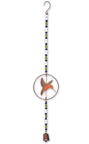 Sunset Vista Designs Memorial Marker - Commemorative Hanging Ornament Hummingbird Bell, 30" Long - color: Hummingbird