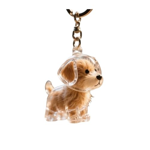 Dog Hair Collector Keychain Charm Memorial Storage Box, Transparent Bottle for Pet Hairs Keychain, Pets Fur Keepsake Keyring for Collecting Hair, Portable Pet Memory Capsule(2) - style: D