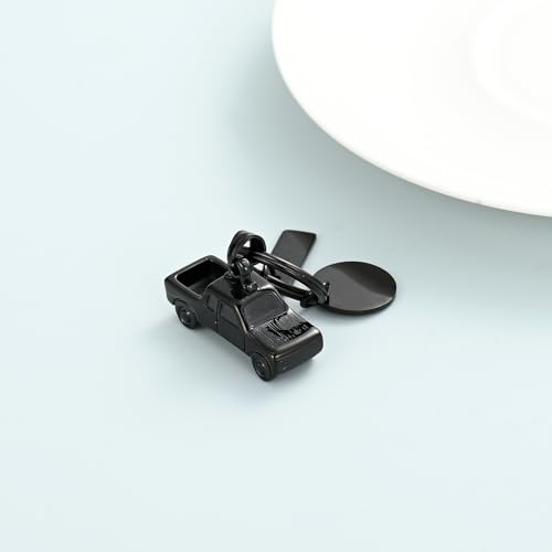 shajwo Pick Up Truck Urn Necklaces for Ashes for Men - color: Keychain-Black