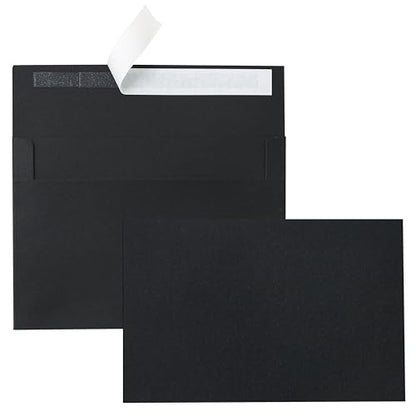Silunkia 20 Packs Black Blank Greeting Cards and Envelopes 4 x 6 - color: Black, size: 4x6-20pcs