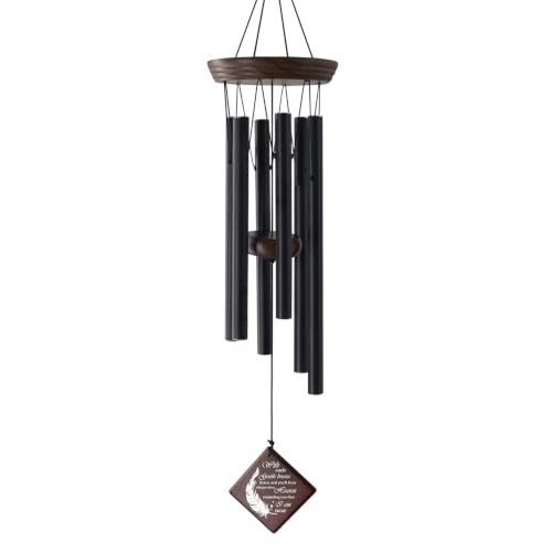 Memorial Wind Chimes for Outside, Sympathy Gift for Loss of Loved One - size: Feathers