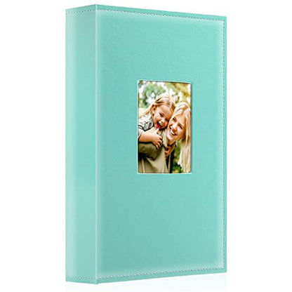 Ywlake Photo Album 4x6 300 Pockets, Leather Photo Albums Holds 300 Horizontal Only Pictures Teal - color: Teal, size: 300 Pockets