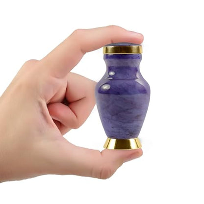 Small Keepsake Cremation Urn for Ashes | Keep Your Loved Ones Memory Close | Elegant Everlasting Tribute | Mini Personal Memorial for Remains, Dried Flowers, Sacred Earth | Threaded Lid | 3 Cubic Inch