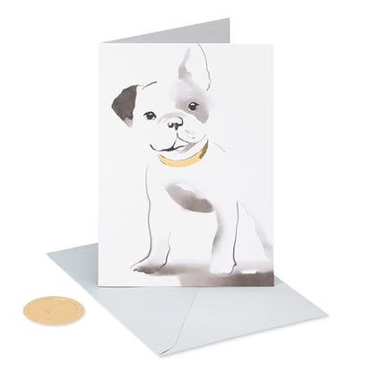 Papyrus Blank Cards with Envelopes, Frenchie (12 count) - color: Grey