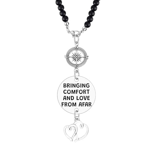 Bereavement Gift for Women Men Rear View Mirror Car Charm Sympathy Memorial Gift for Loss of Loved One Mom Dad Remembrance Present for Friend Car Hanging Accessories Condolence Gifts - color: As Shown in the Figure