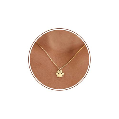 Dog Memorial Gifts for Loss of Dog Paw Print Neckalce for Women with Initial Dogs Mom Gifts Necklace for Women Dainty 14k Gold Plated Heart Necklace Pet Memorial Dogs Lover Birthday Gift for Pet Lovers - style: Big Paw I