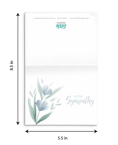 Little Notes by Comptime Sympathy Card (12 Cards and Blank Envelopes) With Sympathy, Condolence Cards
