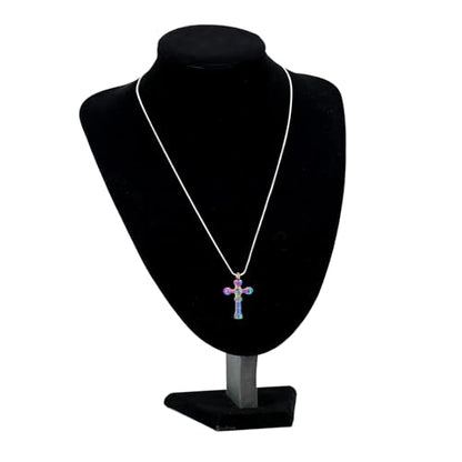 Skull Cross Cremation Jewelry Retro Skull Urn Necklaces for Ashe Stainless Steel Memorial locket Keepsakes Jewelry Human Ash Pendant Jewelry for Men Women - color: Rainbow