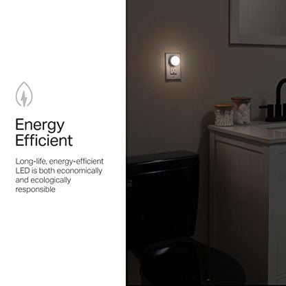 Lights by Night Plug in Night Light with Dusk to Dawn Sensor 4 Pack | Warm White, Compact, Ambient Lighting, LED Lights for Bedroom, Bathroom, Nursery, Hallway, Kitchen, 45084, 4 Pack - size: 4 Pack
